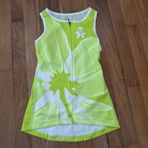 Betty Designs Cycling Top Women's Cycling Jersey Fluorescent Skull Size M